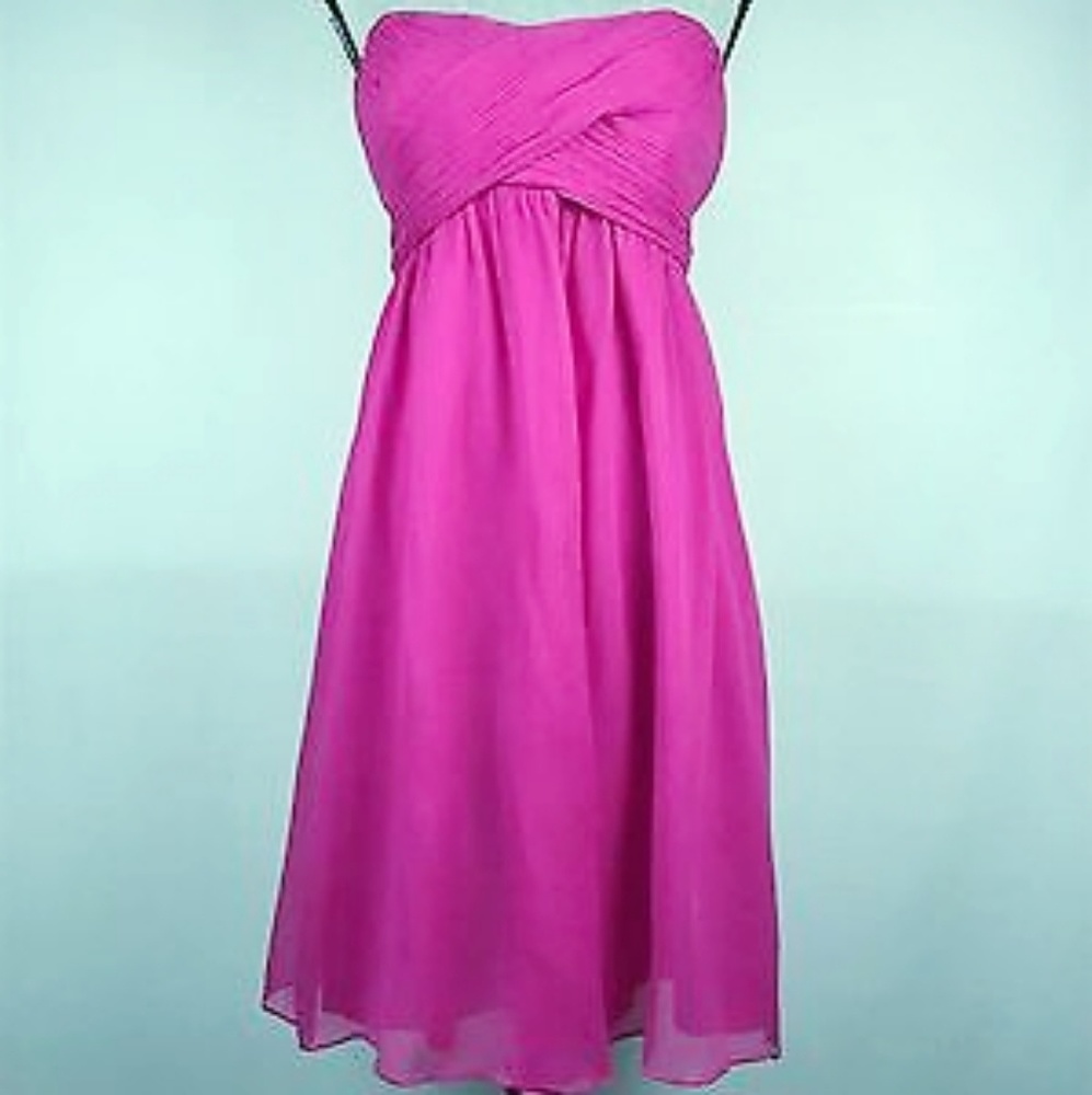 💞J. Crew💞 Hot Pink Dress Bridesmaid Wedding Prom
